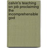 Calvin's Teaching On Job Proclaiming The Incomprehensible God door Derek Thomas