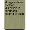 Design Criteria For Low Distortion In Feedback Opamp Circuits door Trond Saether