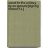 Salad For The Solitary, By An Epicure [Signing Himself F.S.].