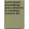 Summarized Proceedings And A Directory Of Members (Volume 26) by American Association for the Science
