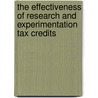 The Effectiveness Of Research And Experimentation Tax Credits door United States Congress Office of