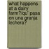 What Happens at a Dairy Farm?/Qu' Pasa En Una Granja Lechera?
