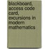 Blackboard, Access Code Card, Excursions In Modern Mathematics