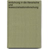 Einfuhrung In Die Literarische Und Lesesozialisationsforschung door Nicola Hengels