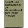 Heimat- Und Sachkunde In Der Klassenstufe 4 Zum Thema "Medien" by Patrick Ziehm