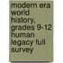 Modern Era World History, Grades 9-12 Human Legacy Full Survey
