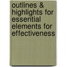 Outlines & Highlights for Essential Elements for Effectiveness door Cram101 Textbook Reviews