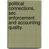 Political Connections, Sec Enforcement And Accounting Quality. door Maria M. Correia