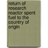 Return Of Research Reactor Spent Fuel To The Country Of Origin