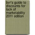 Bvr's Guide To Discounts For Lack Of Marketability 2011 Edition