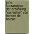 Eine Kurzanalyse Der Erzahlung "Sarrasine" Von Honore De Balzac