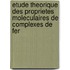Etude Theorique Des Proprietes Moleculaires De Complexes De Fer