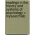 Readings in the History and Systems of Psychology + Mysearchlab