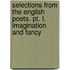 Selections From The English Poets. Pt. L. Imagination And Fancy