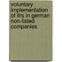 Voluntary Implementation Of Ifrs In German Non-Listed Companies