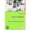 Lost in Translation - Difficulties in Translating English Humour door Renata Rozman