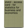 Statxl - Access Card - For Statistics For Business And Economics door William Carlson