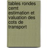 Tables Rondes Cemt Estimation Et Valuation Des Cots De Transport door Publishing Oecd Publishing