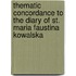Thematic Concordance to the Diary of St. Maria Faustina Kowalska