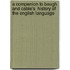 A Companion To Baugh And Cable's  History Of The English Language