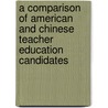 A Comparison Of American And Chinese Teacher Education Candidates door Kejing Liu