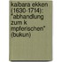 Kaibara Ekken (1630-1714): "Abhandlung Zum K Mpferischen" (Bukun)