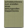 Schreibkonferenz Zum Erstellen Eines Wirkungsvollen Klappentextes by Annabelle Senff