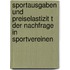 Sportausgaben Und Preiselastizit T Der Nachfrage In Sportvereinen