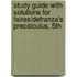 Study Guide With Solutions For Faires/Defranza's Precalculus, 5th