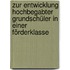 Zur Entwicklung hochbegabter Grundschüler in einer Förderklasse