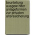 Beurteilung Ausgew Hlter Anlageformen Zur Privaten Alterssicherung