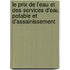 Le Prix De L'Eau Et Des Services D'Eau Potable Et D'Assainissement