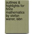 Outlines & Highlights For Finite Mathematics By Stefan Waner, Isbn