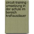 Circuit-Training - Umsetzung In Der Schule Im Bereich Kraftausdauer