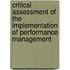 Critical Assessment Of The Implementation Of Performance Management