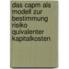 Das Capm Als Modell Zur Bestimmung Risiko Quivalenter Kapitalkosten door Josef Gutsmiedl