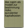 Das Capm Als Modell Zur Bestimmung Risiko Quivalenter Kapitalkosten by Josef Gutsmiedl
