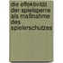 Die Effektivität der Spielsperre als Maßnahme des Spielerschutzes
