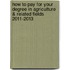 How to Pay for Your Degree in Agriculture & Related Fields 2011-2013
