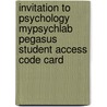 Invitation to Psychology Mypsychlab Pegasus Student Access Code Card door Carole Wade