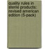 Quality Rules In Sterile Products: Revised American Edition (5-Pack)