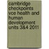 Cambridge Checkpoints Vce Health And Human Development Units 3&4 2011