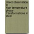 Direct Observation Of High-Temperature Phase Transformations In Steel