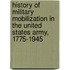 History Of Military Mobilization In The United States Army, 1775-1945