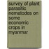 Survey Of Plant Parasitic Nematodes On Some Economic Crops In Myanmar