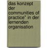 Das Konzept Der Communities Of Practice" In Der Lernenden Organisation door Benjamin Schweizer