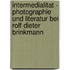 Intermedialitat - Photographie Und Literatur Bei Rolf Dieter Brinkmann