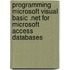 Programming Microsoft Visual Basic .Net For Microsoft Access Databases