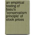 An Empirical Testing Of Basu's 'Conservatism Principle' Of Stock Prices