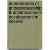 Determinants Of Entrepreneurship & Small Business Development In Kosova by Besnik A. Krasniqi